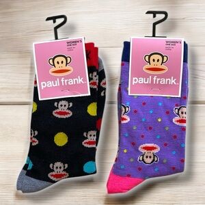 Paul Frank Women’s Colorful Graphic Novelty Julius The Monkey Polka Dot Socks